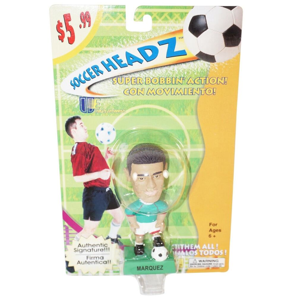 Vintage Rafael Marquez 4" Bobble Toy Figure - Mexico Futbol Soccer Head 2002